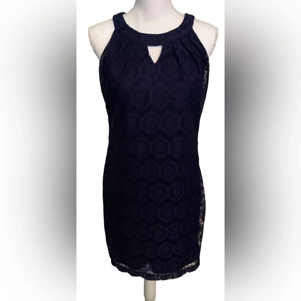 Maurices Navy Lace Dress Medium - Picture 1 of 6